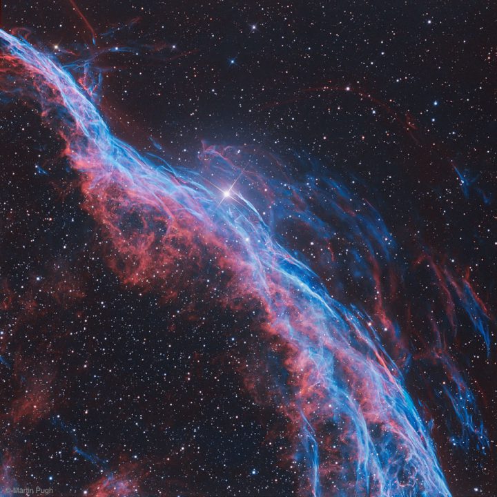 NGC 6960: The Witch&#8217;s Broom Nebula by  Martin Pugh (Heaven&#8217;s Mirror Observatory)